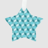 Chrome 3-d boxen - turquoise / aqua ornament (achterkant)