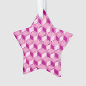 Chrome 3-d dozen - fuchsia roze ornament (voorkant)