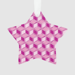 Chrome 3-d dozen - fuchsia roze ornament
