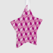 Chrome 3-d dozen - fuchsia roze ornament (voorkant)