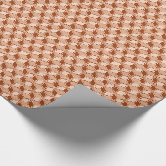 Chrome 3-d dozen - koper gekleurd cadeaupapier (Hoek)