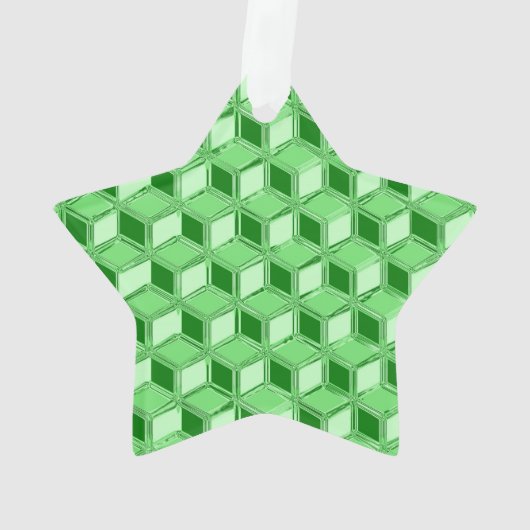 Chrome 3-d dozen - smaragdgroen ornament (achterkant)