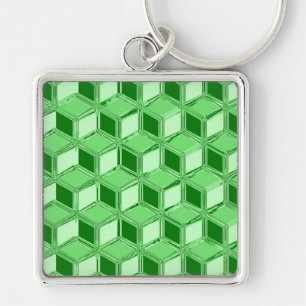 Chrome 3D-dozen - smaragdgroen Sleutelhanger