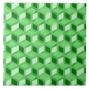 Chrome 3D-dozen - smaragdgroen Tegeltje