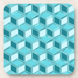 Chrome 3D-dozen - turquoise / aqua Onderzetter