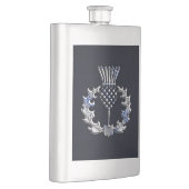 Chrome achtige koolstofvezel print Scottish Thistl Flacon (Rechts)