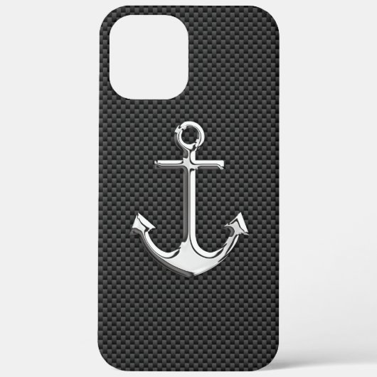 Chrome als anker op koolstofvezel Case-Mate iPhone case (Achterkant)