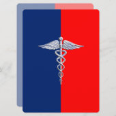 Chrome als Caduceus Medical Symbol League (Voorkant / Achterkant)