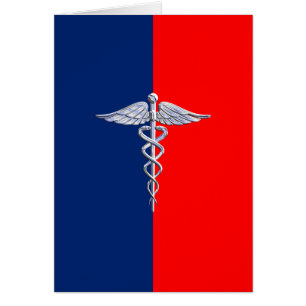 Chrome als Caduceus Medical Symbol League Decor