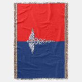 Chrome als Caduceus Medical Symbol League Decor Deken (Voorkant Verticaal)