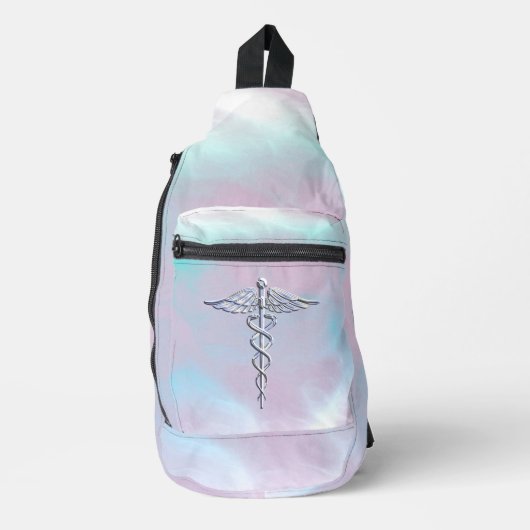 Chrome als Caduceus Medical Symbol Moeder Parell D Sling Bag (Voorkant)