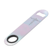 Chrome als Caduceus Medical Symbol Moeder Pearl Speed Flessenopener (Voorkant Gekanteld)