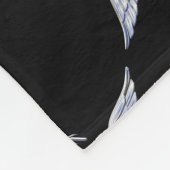 Chrome als Caduceus Medical Symbool Black Decor Fleece Deken (Hoek)