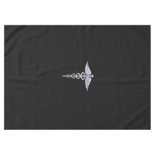 Chrome als Caduceus Medical Symbool Black Decor Tafelkleed