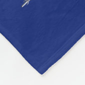 Chrome als Caduceus medisch symbool op Navy Blue Fleece Deken (Hoek)