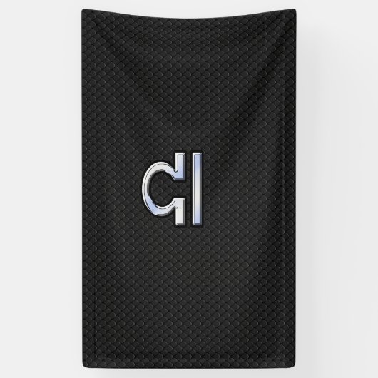 Chrome als het herendiersymbool slang huiddecor spandoek (Verticaal)