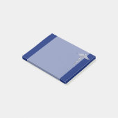 Chrome als het medische symbool van Caduceus op bl Post-it® Notes (Schuin)