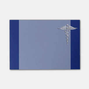 Chrome als het medische symbool van Caduceus op bl Post-it® Notes