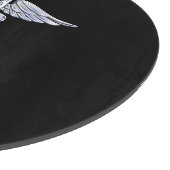 Chrome als het medische symbool van Caduceus Snijplank (Hoek)