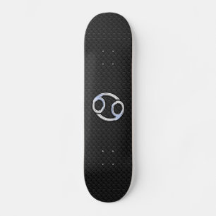 Chrome als kankerdierentuin op slangenhuidstijl skateboard