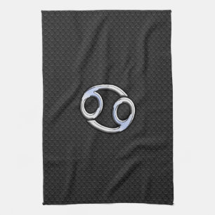 Chrome als kankerdierentuin op slangenhuidstijl theedoek