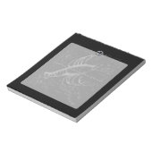 Chrome als Kreeft teken op Hevelius graveerwerk Notitieblok (Gedraaid)