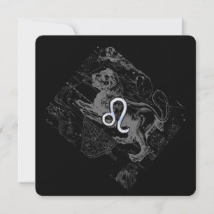Chrome als Leeuw Zodiac Constellatiekaart Hevelius