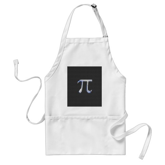 Chrome als PI-symbool in koolstofvezelstijl Standaard Schort (Voorkant)