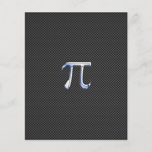 Chrome als PI-symbool op koolstofvezel afdrukken Flyer (Voorkant)