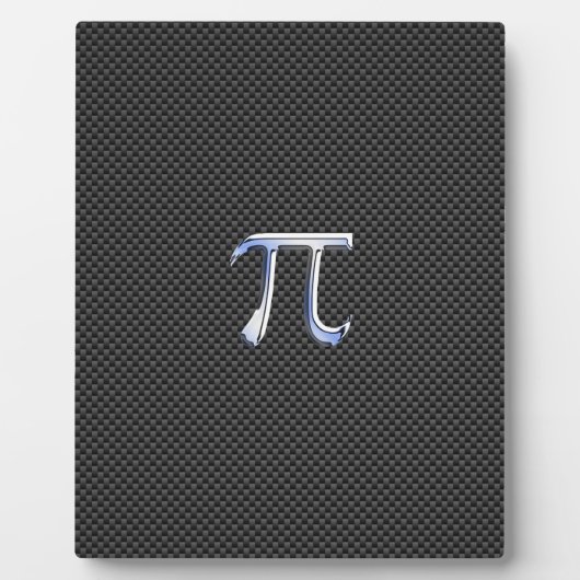 Chrome als PI-symbool op koolstofvezel afdrukken Fotoplaat (Voorkant)