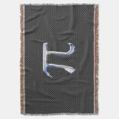 Chrome als PI-symbool op koolstofvezelstijl Deken (Voorkant Verticaal)