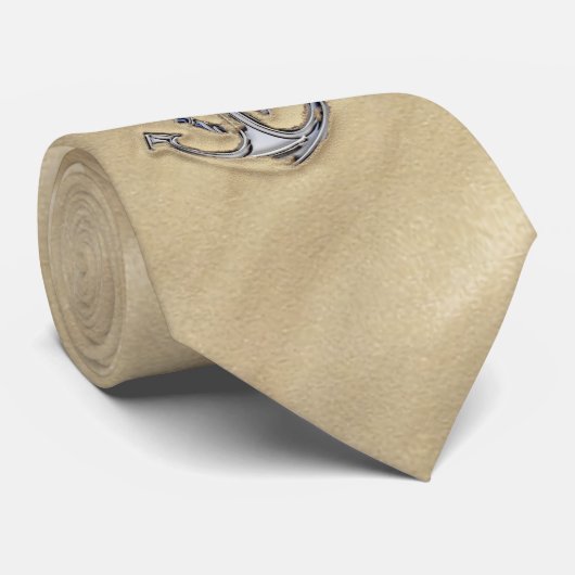 Chrome als Rope Anchor in de zand Stropdas (Opgerold)