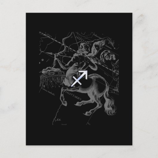 Chrome als Sagittarius Zodiac Sign Hevelius Decor Flyer (Voorkant)