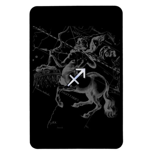 Chrome als Sagittarius Zodiac Sign Hevelius Decor Magneet (Verticaal)