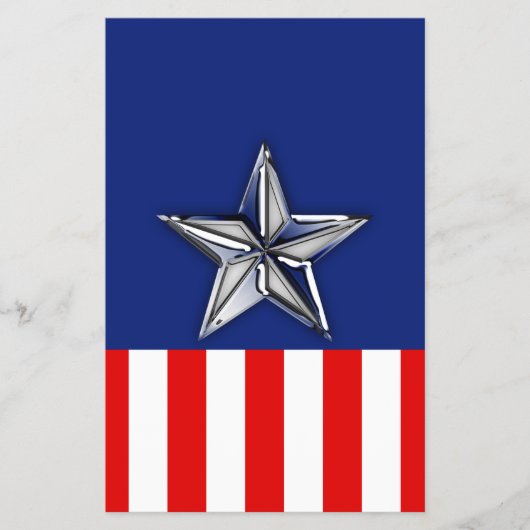 Chrome als Silver Star feestelijke kleuren Flyer (Voorkant)