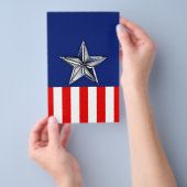 Chrome als Silver Star feestelijke kleuren Flyer (Hand)