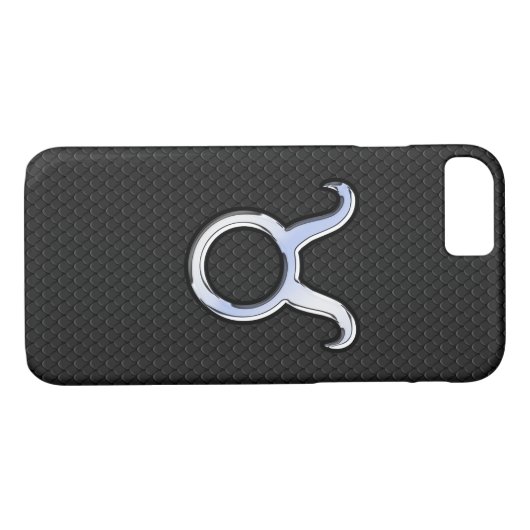 Chrome als Taurus Zodiac Sign Applique Case-Mate iPhone Case (Achterkant (Horizontaal))