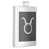 Chrome als Taurus Zodiac Sign Decor Heupfles (Rechts)