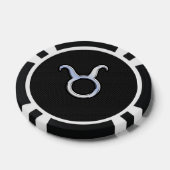 Chrome als Taurus Zodiac Sign Decor Poker Chips (Enkel)