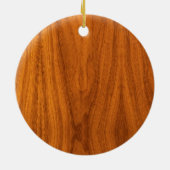 Chrome als Vissende boot op teak Wood Keramisch Ornament (Achterkant)