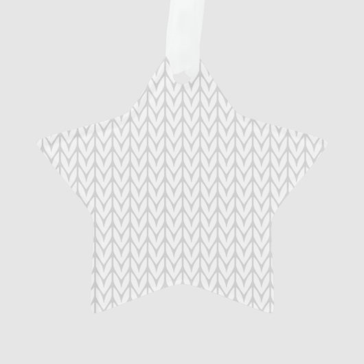 Chrome als White Knit Ribbon Awareness Print Ornament (achterkant)