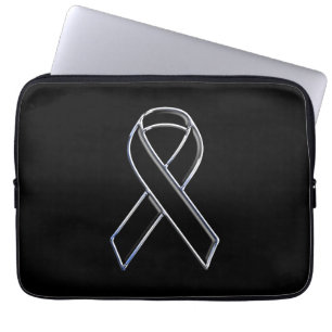 Chrome als zwarte-lintbewustzijn laptop sleeve