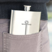 Chrome Anchor Nautical Print Heupfles (Voorbeeld)