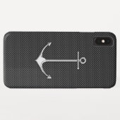 Chrome Anchor on Carbon Fibre Nautical Lifestyle Case-Mate iPhone Case (Achterkant (horizontaal))