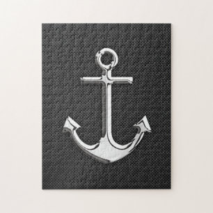 Chrome Anchor op koolstofvezel Legpuzzel