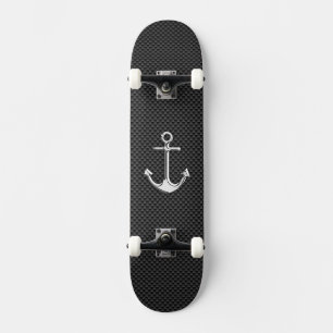 Chrome Anchor op koolstofvezel Skateboard