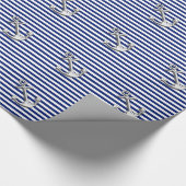 Chrome Anchor op marinestapel Decor Cadeaupapier (Hoek)