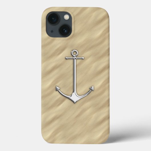 Chrome Anchor op Sandy Beach Print Case-Mate iPhone Case (Achterkant)