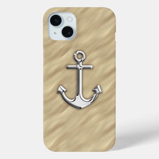 Chrome Anchor op Sandy Beach Print Case-Mate iPhone Case (Achterkant)