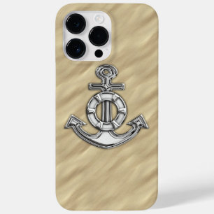 Chrome Anchor op Sandy Beach Print Case-Mate iPhone 14 Pro Max Hoesje